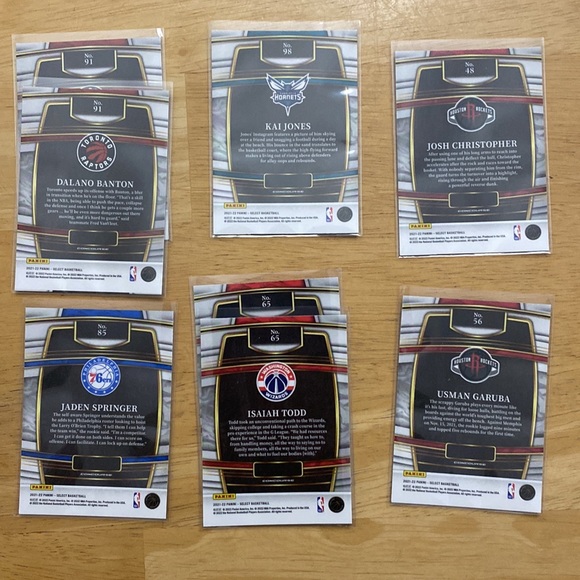 2021-22 Select Rookie Card Lot - 8 Cards Total - Picture 6 of 6